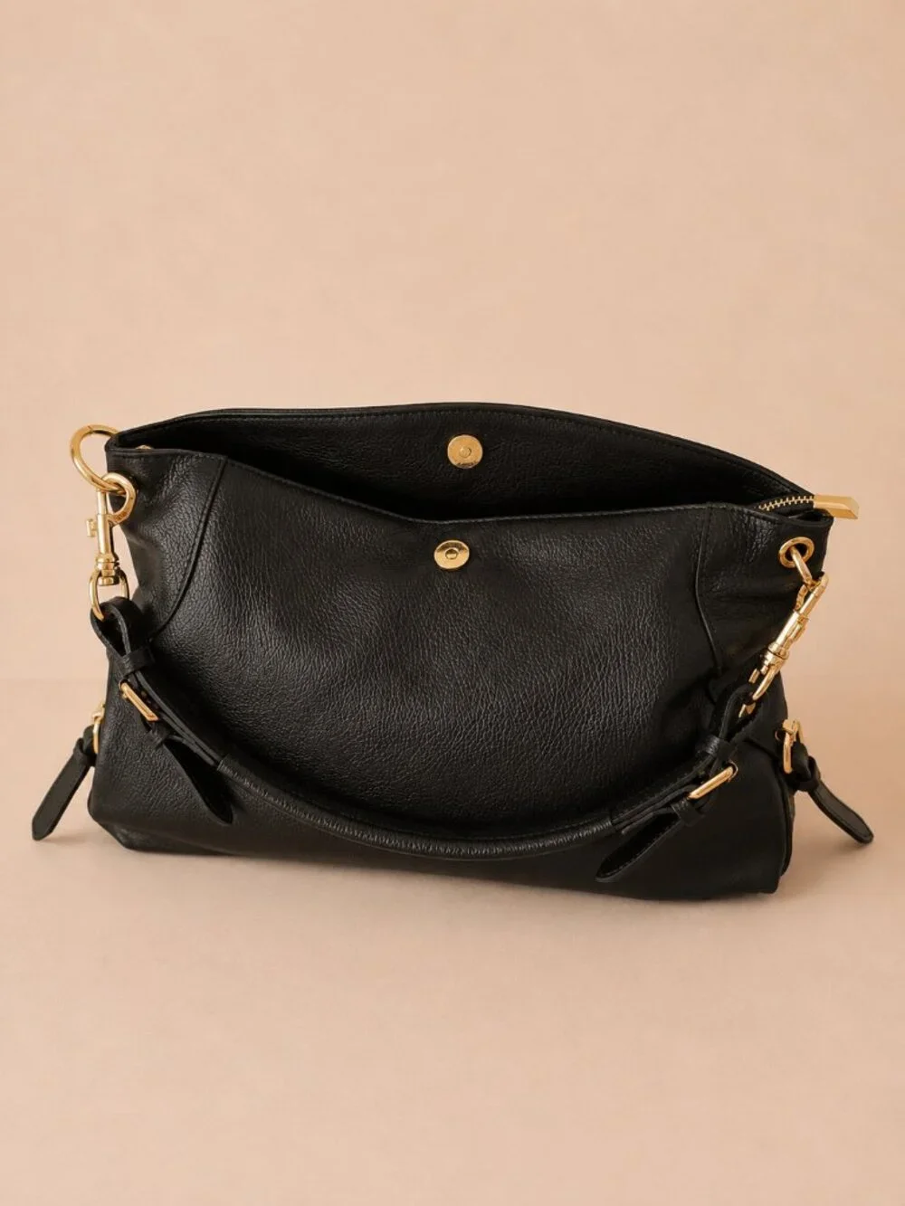 Italian Leather Slouchy Hobo Purse, East West Crossbody Handbag Made in Italy